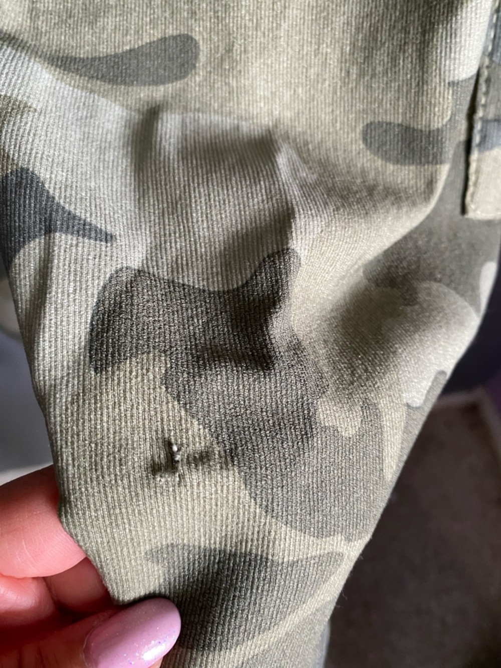 Camo Cargo Joggers with Sequin Pocket Detail - Picture 7 of 10